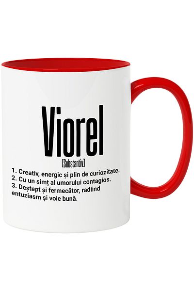 StoryGift Romania Mug With The Name Viorel, With Motivational Message, Creative, Energetic, Curious, Smart,, With