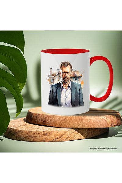 StoryGift Romania Mug With Doctor House, TV Series, House, Medicine, Character, Multicolor 330 ml, Ce, Cu, STG