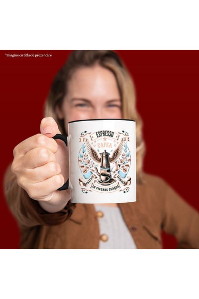 StoryGift Romania Espresso cup. coffee. liquid health. in every cup energy, 330ml, Ceramic, With, STG