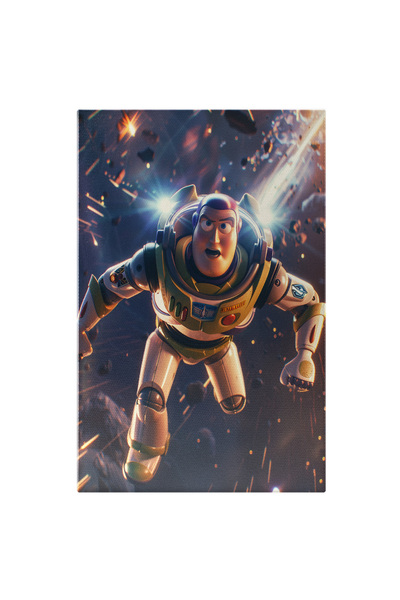 StoryGift Romania Tablou Canvas: Personaj Animat Astronaut Care Zboara - Irea...
