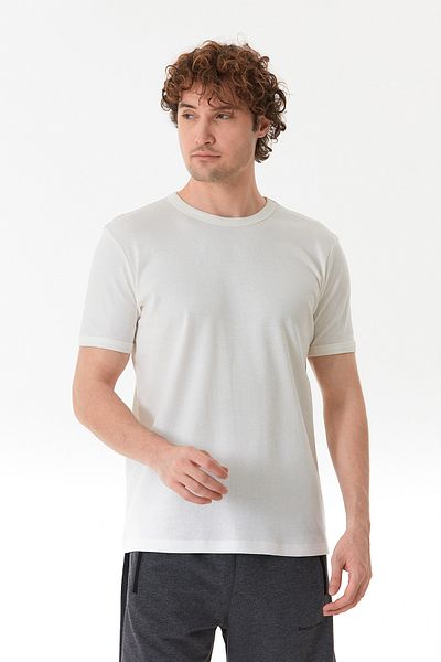 Fulla Moda Μπλουζάκι Basic Crew Neck Ribbed