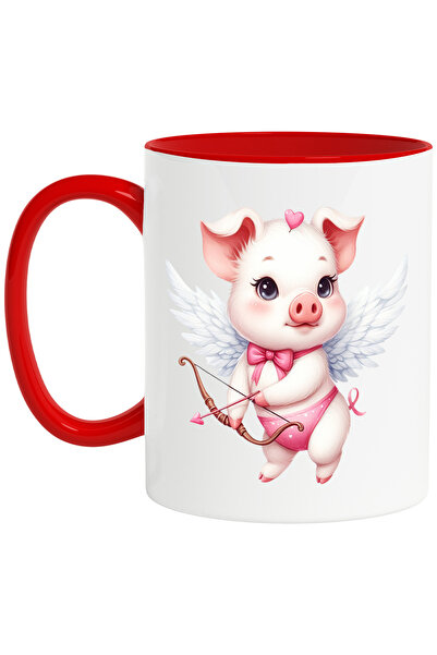 StoryGift Romania Cana Cu Un Purcelus Cupidon | Ilustratie | Trage Cu Arcul | Aripi | Indragostire, Cu ,stg