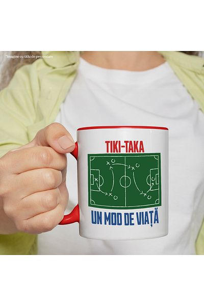 StoryGift Romania Mug Game Plan Football Field Scheme Sports Lovers, 330ml, Ceramic with Handle, With,STG