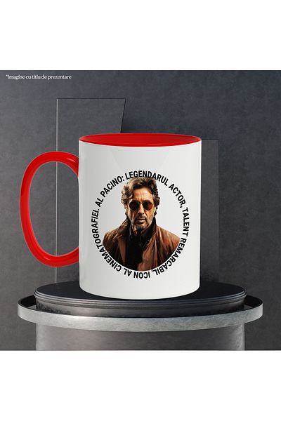 StoryGift Romania Al Pacino Mug: Legendary Actor, Sunglasses, Jacket, Multicolor 330, With ,STG