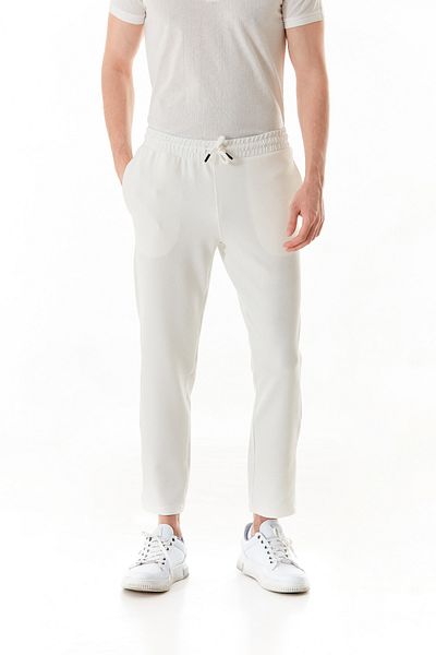 Fulla Moda Waffle Fabric Elastic Waist Trousers