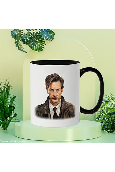 StoryGift Romania Mug With Colin Firth, Actor, English, Movies, Celebrity, Multicolor 330 ml, Ceram, With