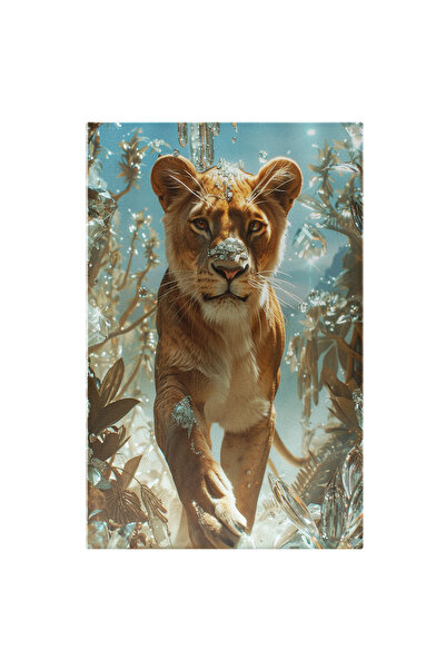 StoryGift Romania Tablou Canvas Leoaica Care Merge Prin Lumea De Aur Cu Diama...