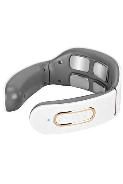 MACVI Aparat de Masaj Cervical cu Impuls Electromagnetic Macvi®, 4 Electrozi, 6 Tipuri Masaj, 9 Nivele