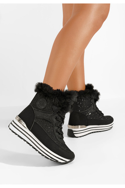 B T Shoes Sneakers αστραγαλου γυναικεια Sambela μαύρα