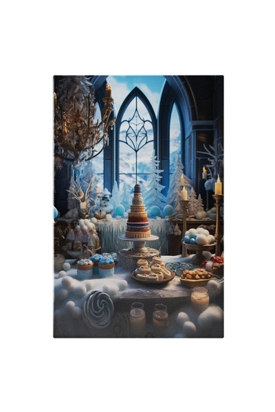 StoryGift Romania Tablou Canvas: Desert- Masă Încărcată Cu Deserturi În Caste...