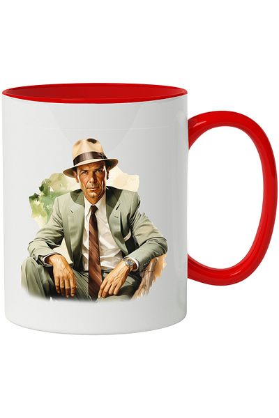 StoryGift Romania Mug With Frank Sinatra, Singer, Actor, Celebrity, Movie, Multicolor 330 ml, Ce, Cu