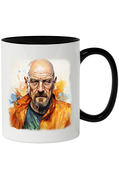 StoryGift Romania Mug With Walter White, Breaking Bad, Famous Character, Multicolor 330 ml, Ceramic, With