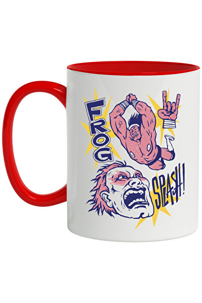 StoryGift Romania Cana Cu Mesaj In Engleza Frog Splash, Wrestling, Luptatori, Multicolor 330 Ml, C, Cu ,stg