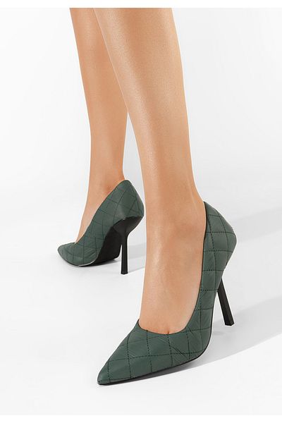 B T Shoes Mara Green Stiletto Heels