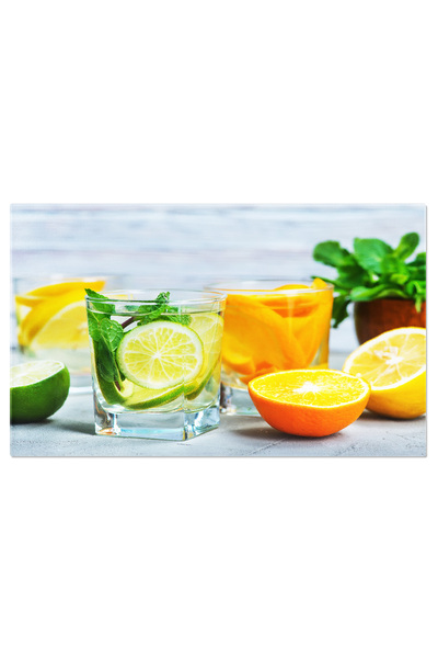 StoryGift Romania Tablou Canvas: Bautura Racoritoare Cu Note Citrice - Green,...