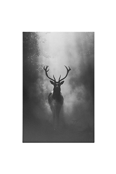 StoryGift Romania Tablou Canvas: Animal Sălbatic. Cerb Cu Coarne În Praf De L...