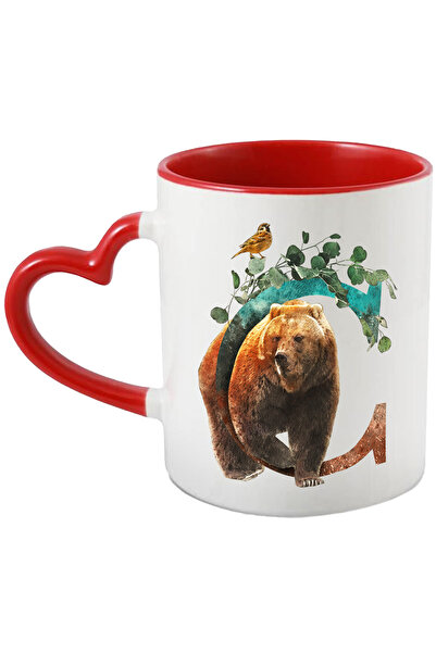 StoryGift Romania Cana Cu Litera, C, Urs, Vrabioara, Plante, Multicolor 330 M...