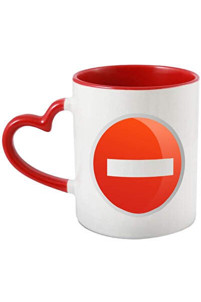 StoryGift Romania Cana Cu Semn, Cana Cu No Entry, Interzis, Cerc, Simbol, Multicolor 330 Ml, Cera, Cu ,stg