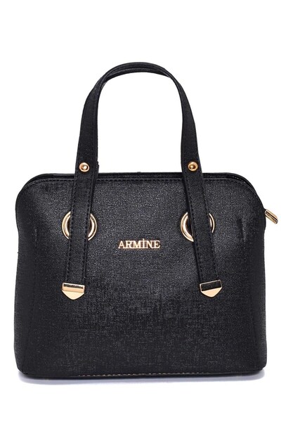 Armine Modern Practical Zippered Shoulder Bag Black Bag