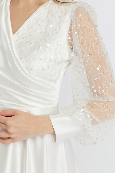 Asees Γυναικείο βραδινό φόρεμα και φόρεμα αποφοίτησης με διπλό στήθος φόρεμα από σατέν ύφασμα και μαργαριτάρι με χάντρες από τούλι βραδινό φόρεμα