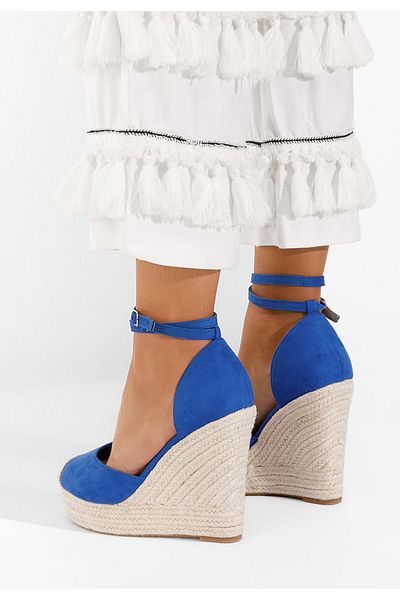 B T Shoes Sandale Cu Platforma Saniza V2 Albastre