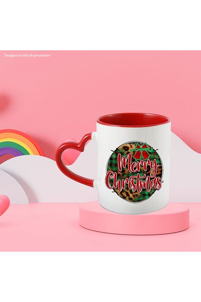 StoryGift Romania Mug with the message "Merry Christmas", Merry Christmas, illustration, winter, bells,, With ,STG