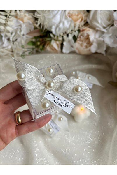 LE FANTASİA 10Adet Mika Kutuda isme Özel bubble mum