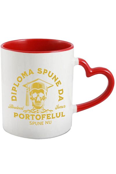 StoryGift Romania Cana Schelete Absolvent Diploma Spune Da Portofelul Spune Nu Somer, 330ml, Ceram, Cu ,stg