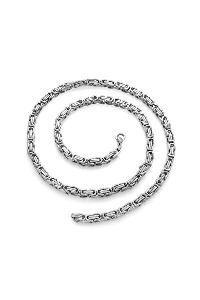 PİGADO Pigado 317l Çelik Silver Renk 5 Mm 60 Cm Kral Zinciri Kolye