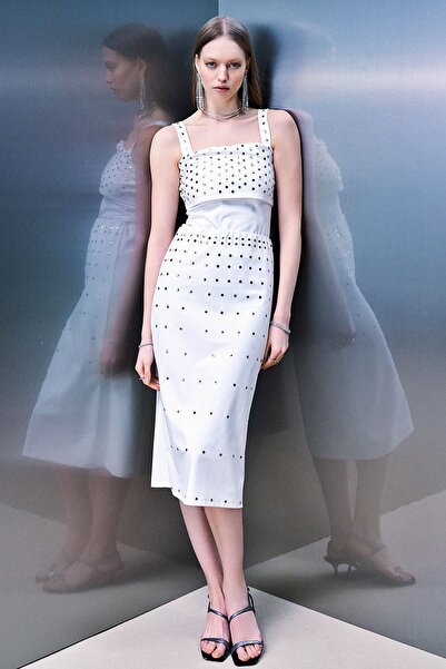 FEVER Trok detaylı lycralı diz altı etek