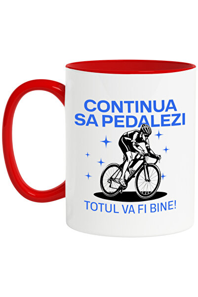 StoryGift Romania Cana Cu Barbat Profesionist Pe Bicicleta Sport Ciclism Text...