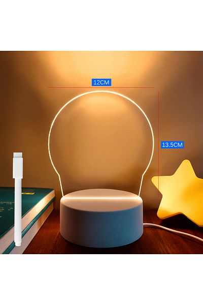Choice C Warm White Light Note Board Creative Led Night Light Usb Message Board Holiday Light With Pen Gift