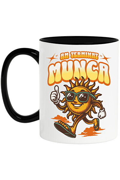 StoryGift Romania Cana Cu Soare Cu Ochelari Vesel La Plaja Cu Papuci Text Am ...