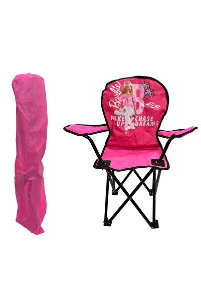 Gokidy Barbie Katlanabilir Çocuk Kamp Sandalyesi - Pembe