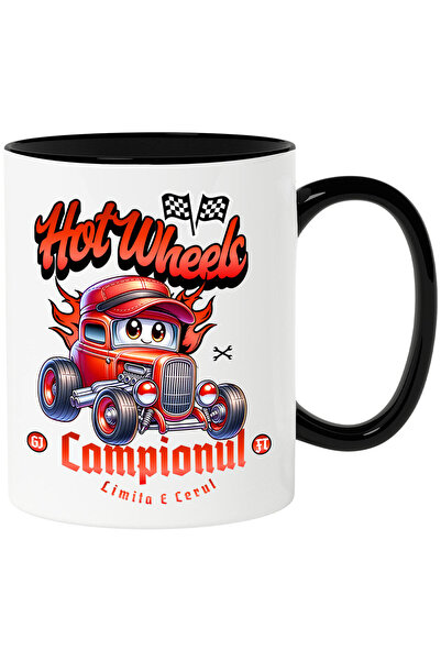 StoryGift Romania Cana Cu Aniamtie Masina Rosie Vintige Text Hot Wheels Campi...