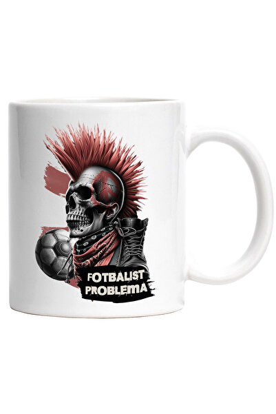 StoryGift Romania Cana Craniu Uman Cu Creasta Fotbalist Problema Sport, 330ml...