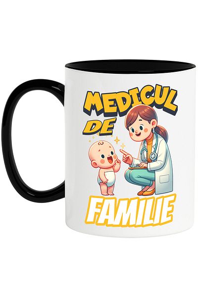 StoryGift Romania Medicine Lovers Mug Woman With White Coat And Blue Outfit Baby Child, With