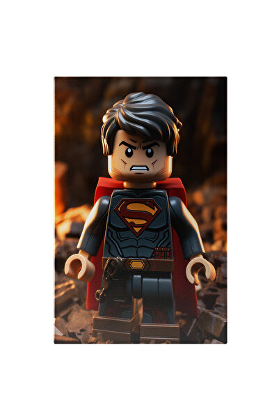 StoryGift Romania Tablou Canvas: Figurina Superman Lego Pregatit Sa Aduca Rau...