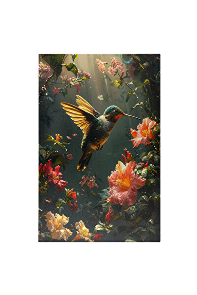 StoryGift Romania Tablou Canvas Pasărea Colibri Colectează Nectarul Florilor ...