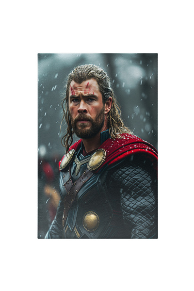 StoryGift Romania Tablou Canvas: Eroul Thor Cu Mantie Roșie Salvează Lumea Lu...