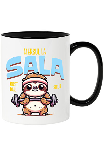 StoryGift Romania Cana Cu Animal Lenes Gras La Sala Ridicat Greutati Sport Te...