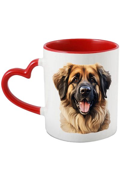 StoryGift Romania Mug with a happy puppy, illustration, tongue out, for dog lovers, j, With ,STG