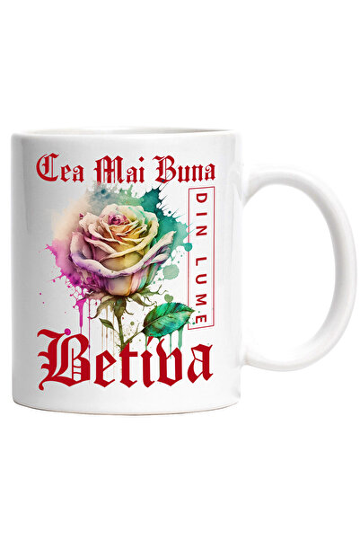 StoryGift Romania Cana Cu Textul Cea Mai Buna Betiva, Din Lume, Floare, Trand...