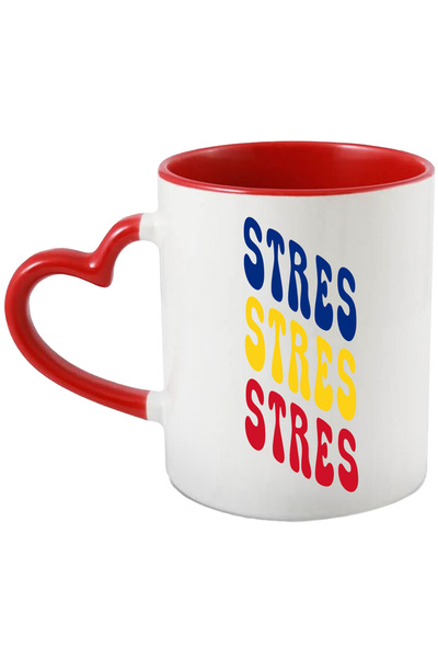 StoryGift Romania Cana Cuvantul Stres, In Culorile Steagului Romaniei, Rosu, ...