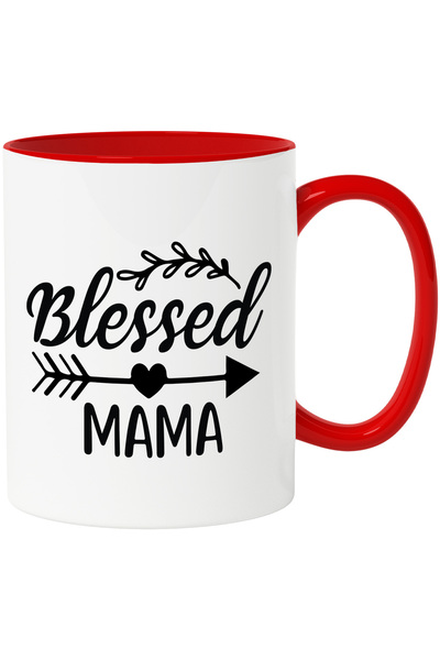 StoryGift Romania Cana Cu Inimioara Si Textul "blessed Mama" - Mama Binecuvan...
