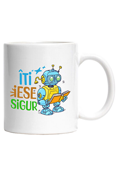 StoryGift Romania Cana Robot Citind Iti Iese Sigur Munceste Din Greu, 330ml, ...