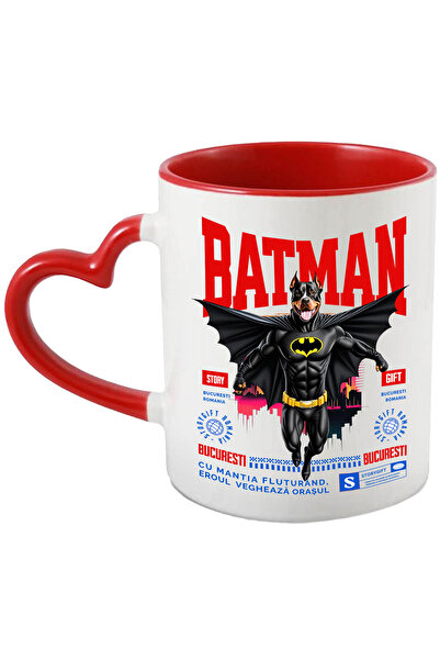 StoryGift Romania Cana Cu Pitbull Caine In Costum De Batman Cu Pelerina, Erou...