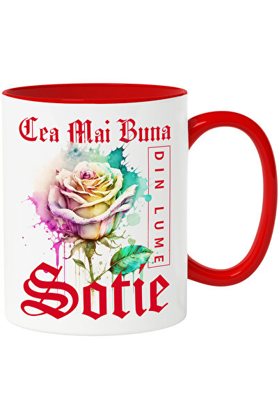 StoryGift Romania Cana Cu Textul Cea Mai Buna Sotie, Din Lume, Floare, Tranda...