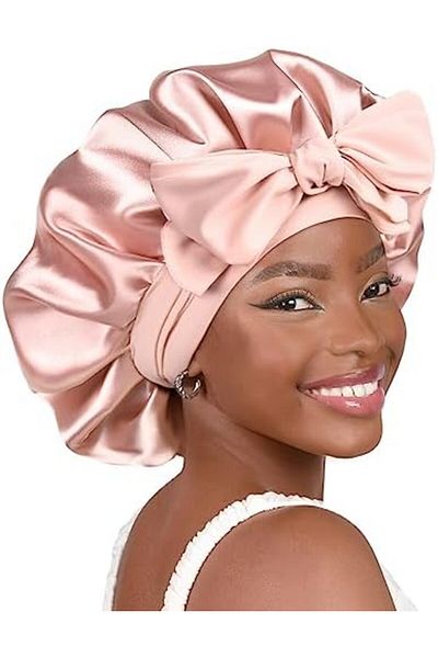NEXIFY Satin Bonnet Silk Bonnet for Sleeping Double Layer Satin Lined Hair Bonnet with Tie Band Bonnets for