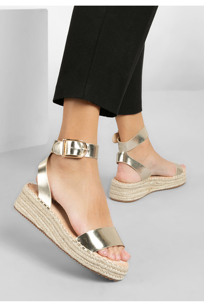 B T Shoes Sandale Tip Espadrile Veldia Aurii
